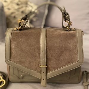 Tory Burch Brown Gray Tan Crossbody Bag 797 Tote Satchel